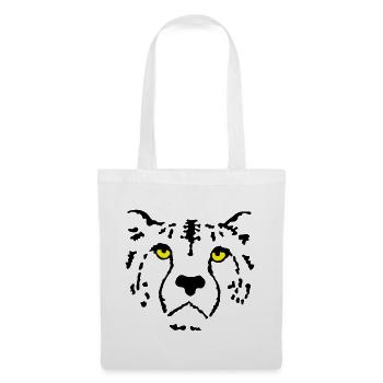 guépard - Sac en tissu - blanc - Devant