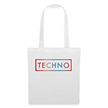 Techno Color Minimal Geschenk - Stoffbeutel - Weiß - Vorne