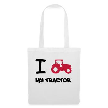 i_love_my_tractor - Stoffbeutel - Weiß - Vorne