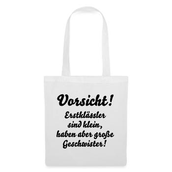 schulkind schule lustig - Stoffbeutel - Weiß - Vorne