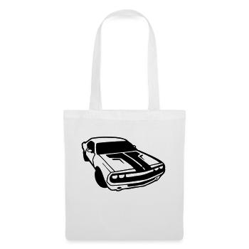 voiture de course automobile véhicule auto vintage - Sac en tissu - blanc - Devant