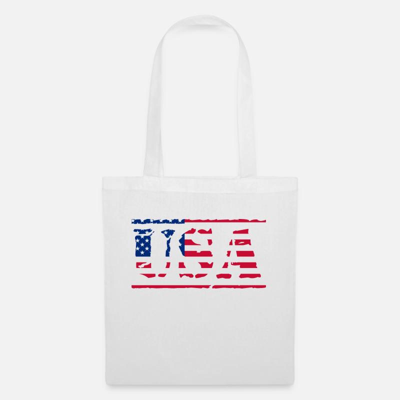 usa - Stoffbeutel - Weiß