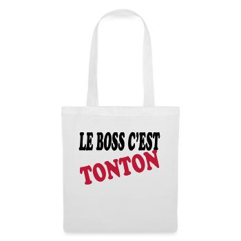 Le boss c'est tonton - Stoffbeutel - Weiß - Vorne