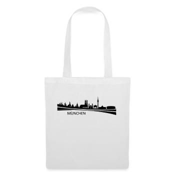 Skyline - München - Stoffbeutel - Weiß - Vorne
