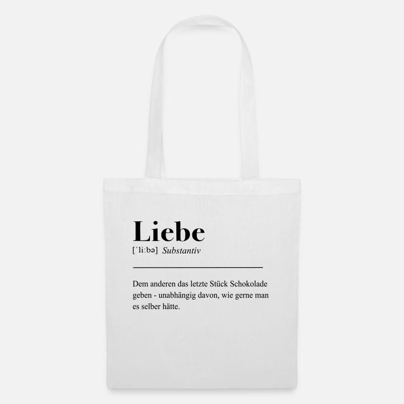 Liebe - lustig Dudeneintrag - Stoffbeutel - Weiß