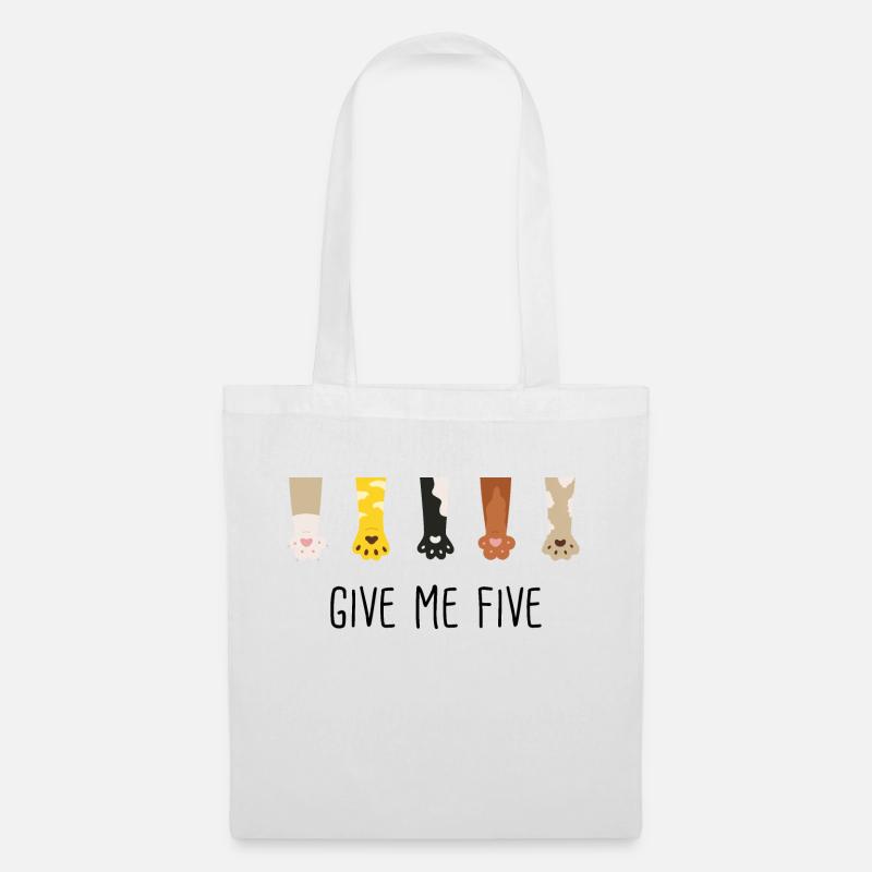 give me five - Stoffbeutel - Weiß