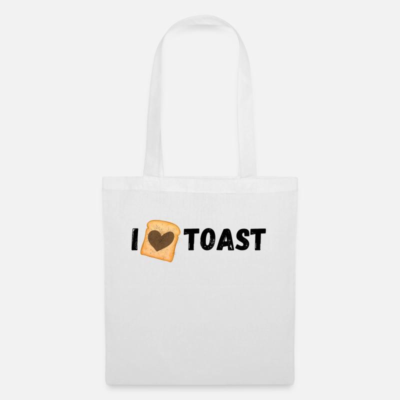 I love toast - Stoffbeutel - Weiß