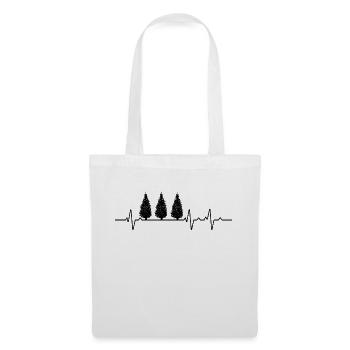 Forester Forest Tree Nature Heartbeat - Tote Bag - white - Front
