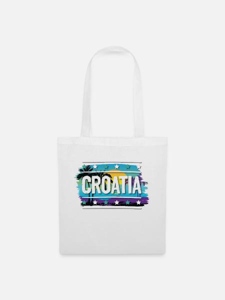 Croatia - Stoffbeutel - Weiß
