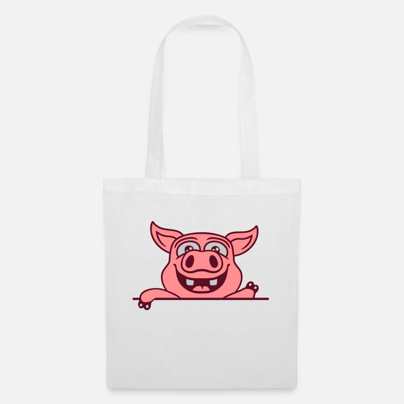 Stable pig waves friendly - Tote Bag - white