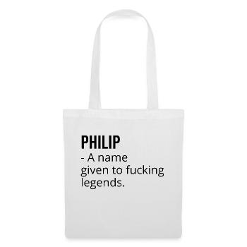 Philip ein Name für verdammte Legenden - Stoffbeutel - Weiß - Vorne
