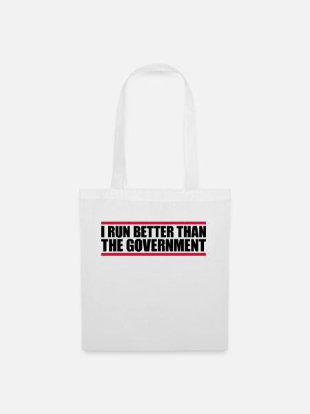 run better than government - Stoffbeutel - Weiß