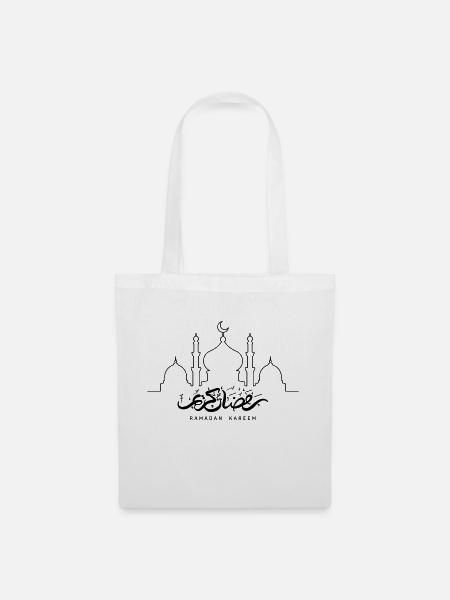 Ramadan Kareem/motif islamique - Sac en tissu - blanc