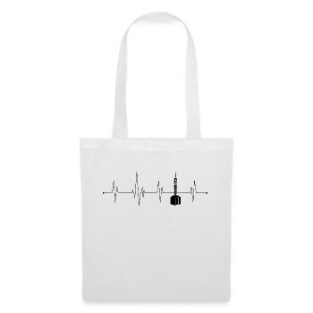Fléchettes Battement de cœur - Sac en tissu - blanc - Devant