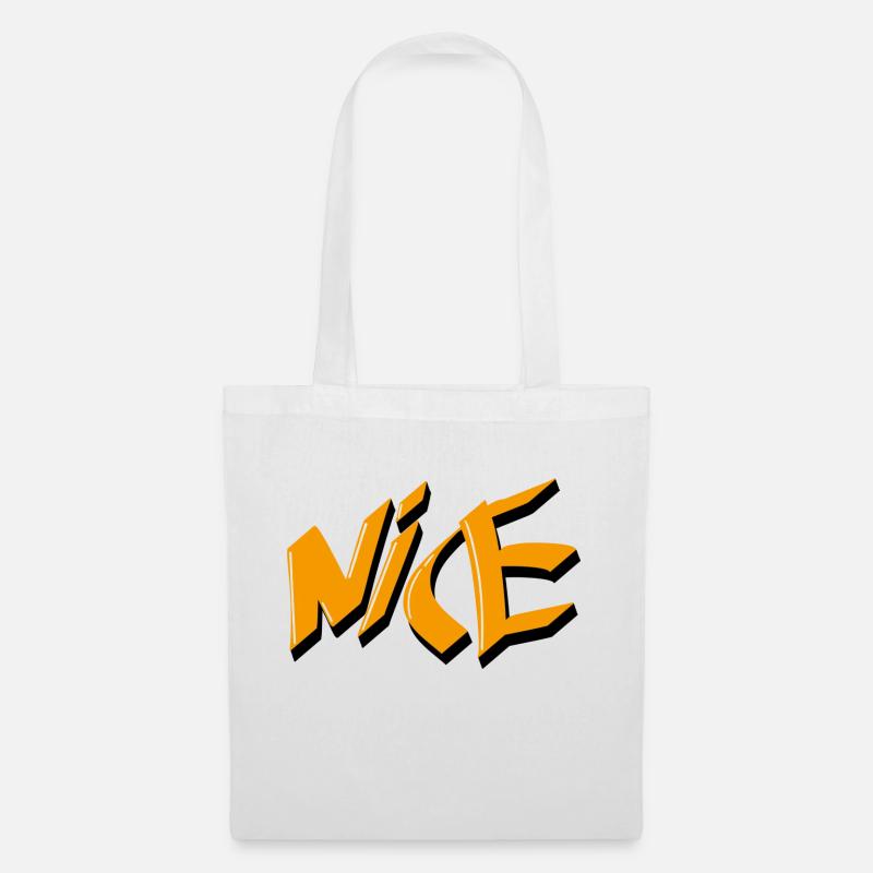 Graffiti lettering Nice - Tote Bag - white