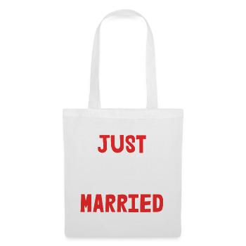 ICH HABE GERADE GEHEIRATET. Junggesellinnenabschied. VALENTINSTAG. PAAR. LIEBE - Stoffbeutel - Weiß - Vorne