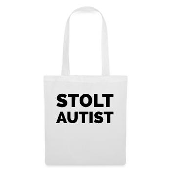 fièrement autiste - Sac en tissu - blanc - Devant