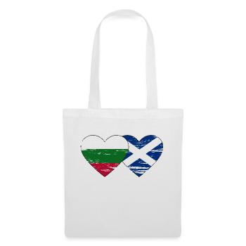 Bulgaria Scotland Flag Heart Used - Tote Bag - white - Front