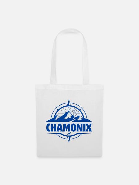Chamonix, Skigebiet, Skigebiet - Stoffbeutel - Weiß