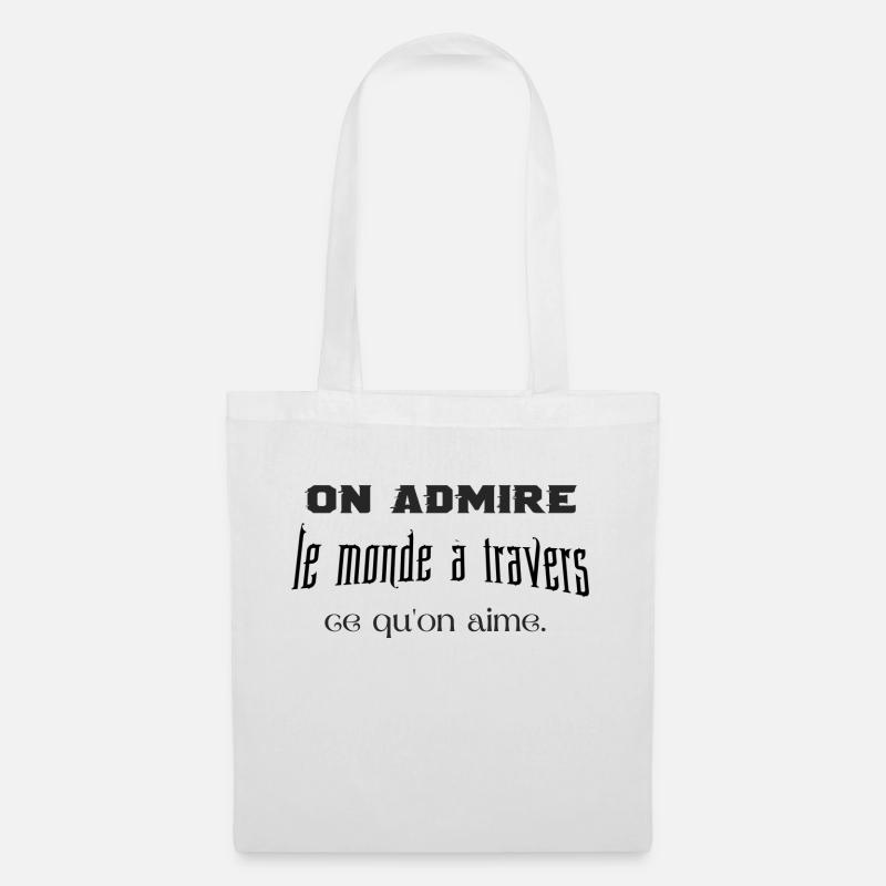 À travers l'amour - Sac en tissu - blanc