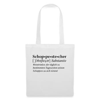 Rheinhessische Mundart "Schobbestecher" - Stoffbeutel - Weiß - Vorne