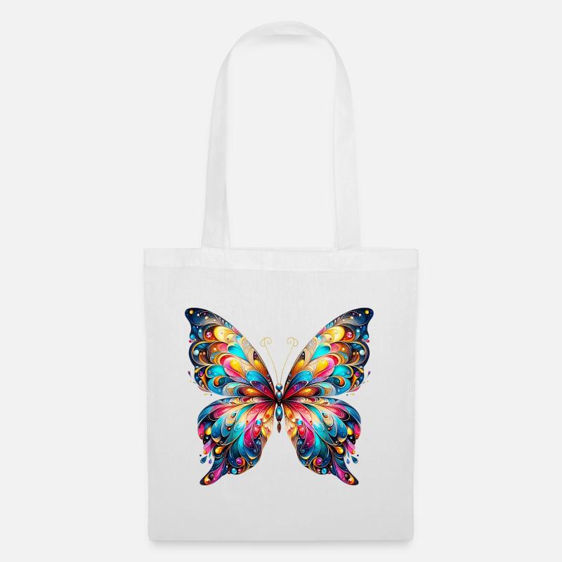Farfalla - Borsa di stoffa - bianco