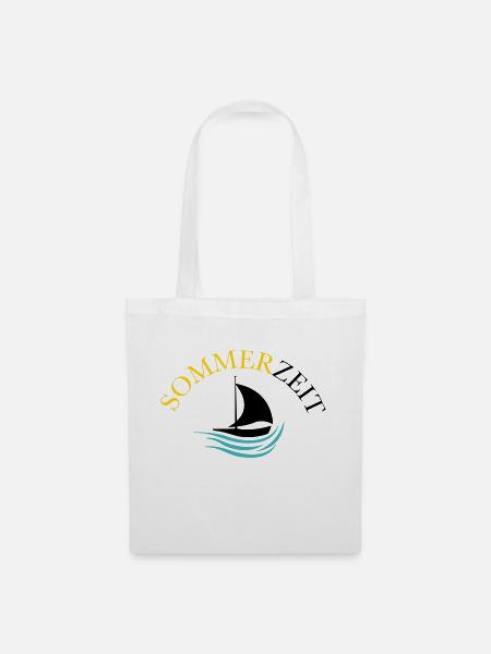 boot sommer - Stoffbeutel - Weiß