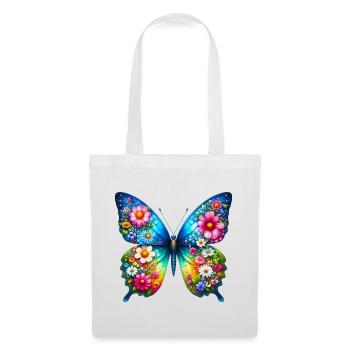 Butterfly Flower Flowers - Tote Bag - white - Front
