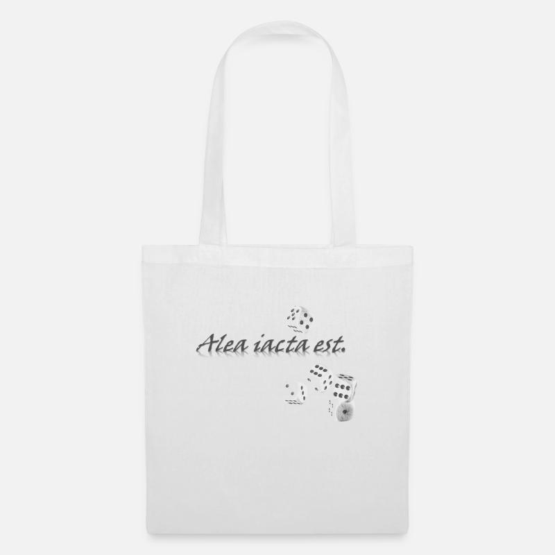 Alea iacta est. - Die Würfel sind gefallen - Stoffbeutel - Weiß