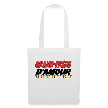 Grand Frère d'amour - Sac en tissu - blanc - Devant