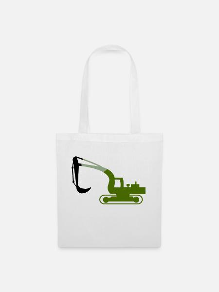 bagger - Stoffbeutel - Weiß