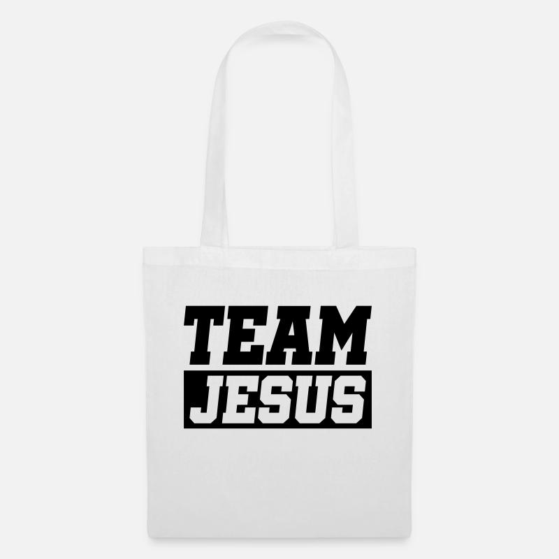 jesus team - Stoffbeutel - Weiß