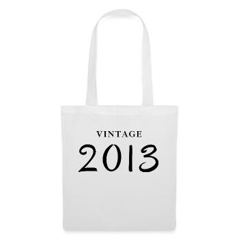 Jahrgang 2013 - Geschenkidee zum Jubiläum - Stoffbeutel - Weiß - Vorne