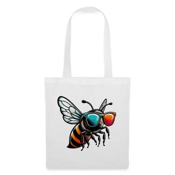 Abeille - Sac en tissu - blanc - Devant