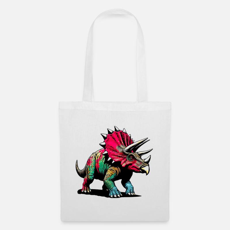 Dinosaurier - Stoffbeutel - Weiß
