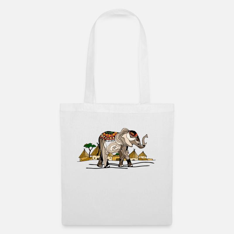 Elefant - Stoffbeutel - Weiß