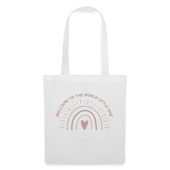 Welcome to the world little one | baby Geschenk - Stoffbeutel - Weiß - Vorne