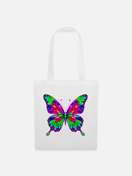 Schmetterling - Stoffbeutel - Weiß