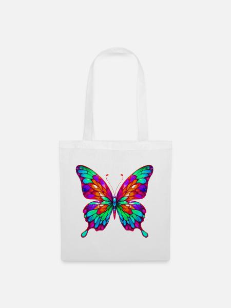 Schmetterling - Stoffbeutel - Weiß