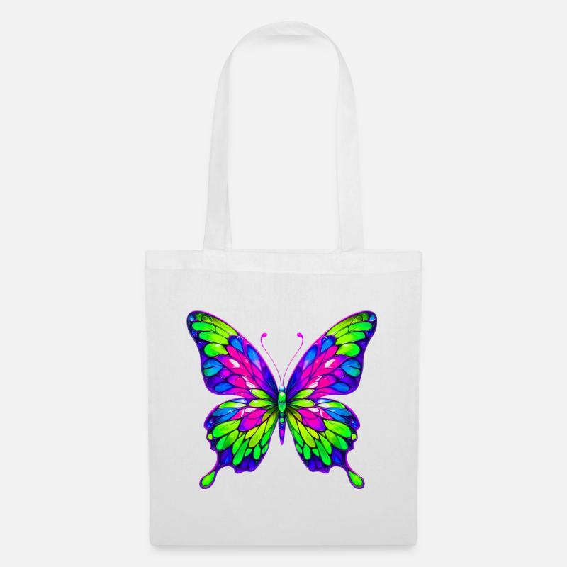 Schmetterling - Stoffbeutel - Weiß