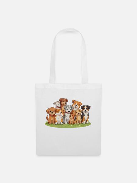 Ein Rudel Hunde - Stoffbeutel - Weiß