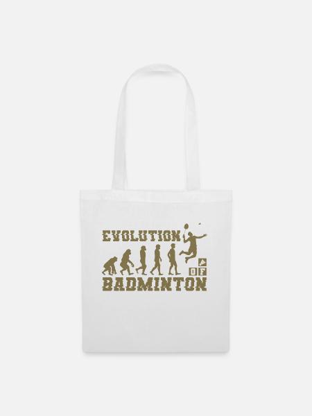 Badminton Evolution Silhouette - Stoffbeutel - Weiß