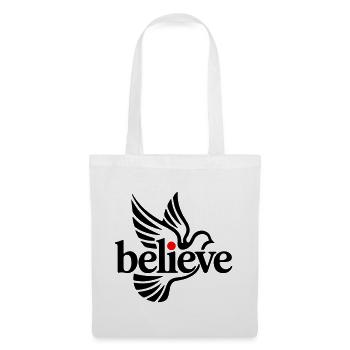 Croire pigeon - Sac en tissu - blanc - Devant