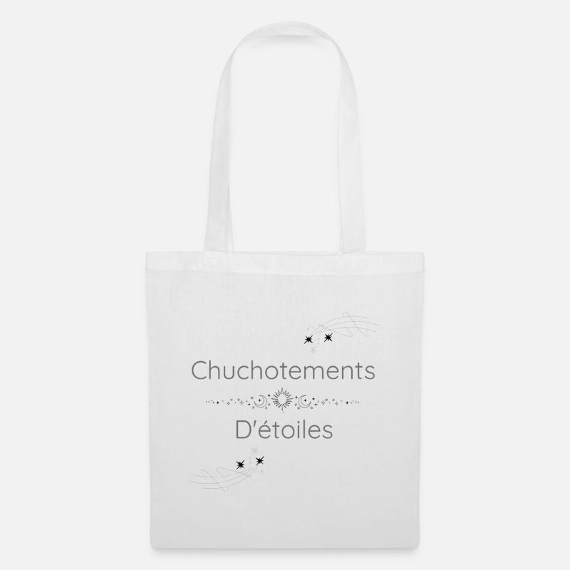 "Flüstern von Sternen" - Stoffbeutel - Weiß