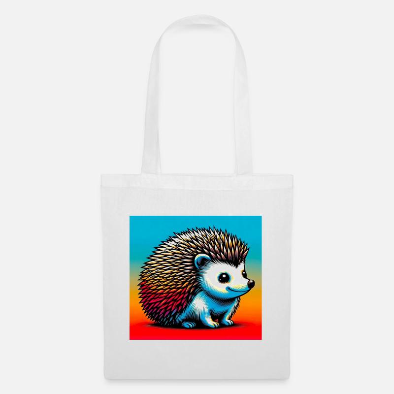 Igel - Stoffbeutel - Weiß