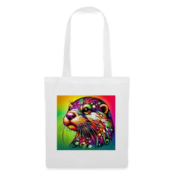loutre - Sac en tissu - blanc - Devant