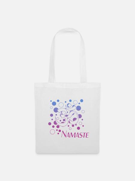 Om Namaste Gradient Kreisdesign - Stoffbeutel - Weiß