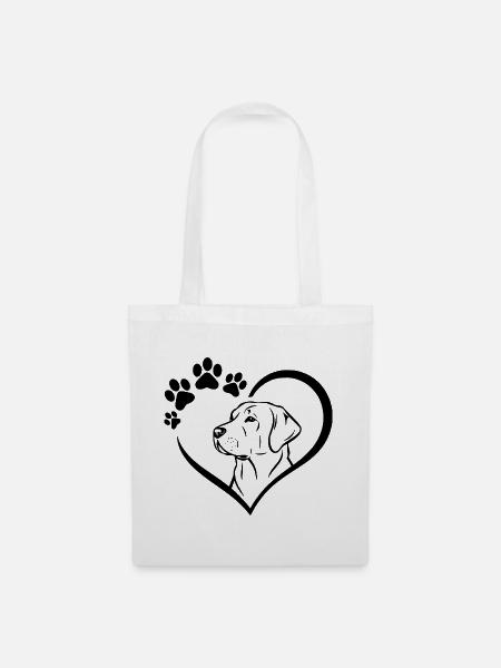 Labrador Retriever Zeichnung - Stoffbeutel - Weiß