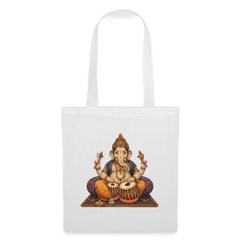 Ganesha Tabla - Sac en tissu - blanc - Devant