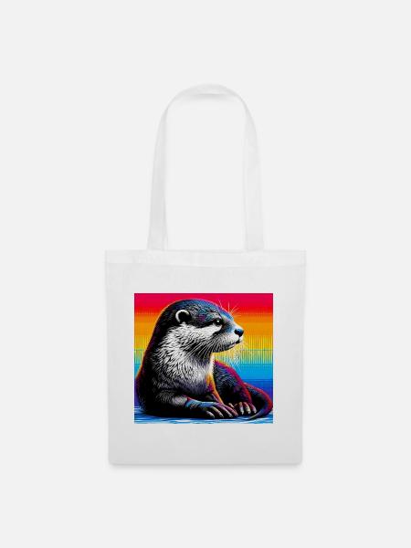 Otter - Stoffbeutel - Weiß